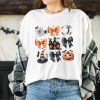 Custom Halloween coquette black and orange desing white T-Shirt