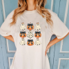 Custom Halloween coquette gosths and pumpkins white T-Shirt