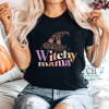 Custom Halloween witchy mama black T-Shirt