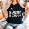 Playera Negra Personalizada Mexicana de Corazon Para Mujer