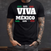 Playera Negra Personalizada Viva México Para Hombre