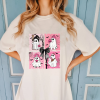 custom halloween coquette bow pink spooky halloween white t-shirt