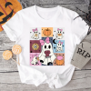 custom halloween coquette cute gosths colors desingn white t-shirt