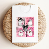 custom halloween coquette gosths pink custom white t-shirt