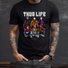 Custom Black Shirt Thug Life Michael Myers, Jason, Scary Movie, It,Chucky, Freddy Krueger White