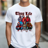 Custom Black Shirt Thug life baddies edition Front