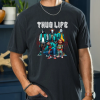 Custom Black Shirt White Thug Life Michael Myers, Jason, Chucky, Freddy, It,