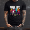 Custom Black Shirt White Thug Life Michael Myers, Jason It, Freddy Front