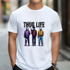 Custom White Shirt Black Thug life Michael Myers, Jason, Freddy Front