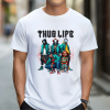 Custom White Shirt Black Thug life Michael Myers, Jason, It, Chucky, Freddy Front