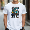 Custom White T-Shirt Black Thug Life Michael Myers, Jason, Goshtface Front