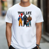 Custom White T-Shirt Black Thug life Michael Myers, It, Jason, Chucky Front