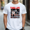 Custom White T-Shirt Red Thug Life Michael Myers, Jason, Freddy,It Front