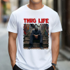 Custom White T-Shirt Red Thug life Michael Myers