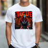 Custom White T-Shirt Thug life Scream Front