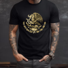 Diseño De Playera Negra Personalizada Escudo Nacional Mexicano Aguila Cafe Para Hombre Back