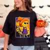 Diseño De Playera Negra Personalizada Halloween Lisa Bruja Para Mujer Front