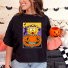 Diseño De Playera Negra Personalizada Halloween Pumpkin Maggie Para Mujer Front