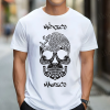 Playera Blanca Personalizada Calavera Negra Mexico Magico Para Hombre Frente