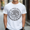 Playera Blanca Personalizada Escudo Nacional Mexicano Color Negro Para Hombre Frente