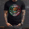 Playera Negra Personalizada Escudo Mexico El Papá Más Chingon Aguila Para Hombre Frente