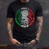 Playera Negra Personalizada Escudo Nacional Mexicano Para Hombre Frente