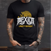 Playera Negra Personalizada México Lindo y Querido Dorado con Aguila Para Hombre Back222