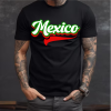 Playera Negra Personalizada Mexico Para Hombre