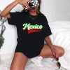 Playera Negra Personalizada Mexico Para Mujer Front