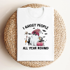 custom halloween i gosth people all year round white t-shirt