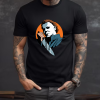 Custom Black T-Shirt Michael Myers Knife Front