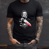 Custom Black T-Shirt Slay All Day Michael Myers Front