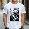 Custom White T-Shirt Michael Myers BlackWhite Front