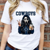 Custom White T-shirt Ghostface GIRL FRONT