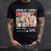 Black T-shirt for man only you collage front.