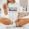 Playera Blanca para Mujer Yo Amo a mi Novio (Si el me compró esto, soy suya)